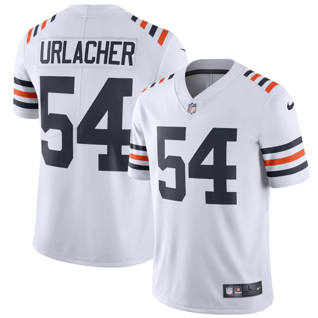 mens nike brian urlacher white chicago bears 2019 alternate classic retired player limited jersey